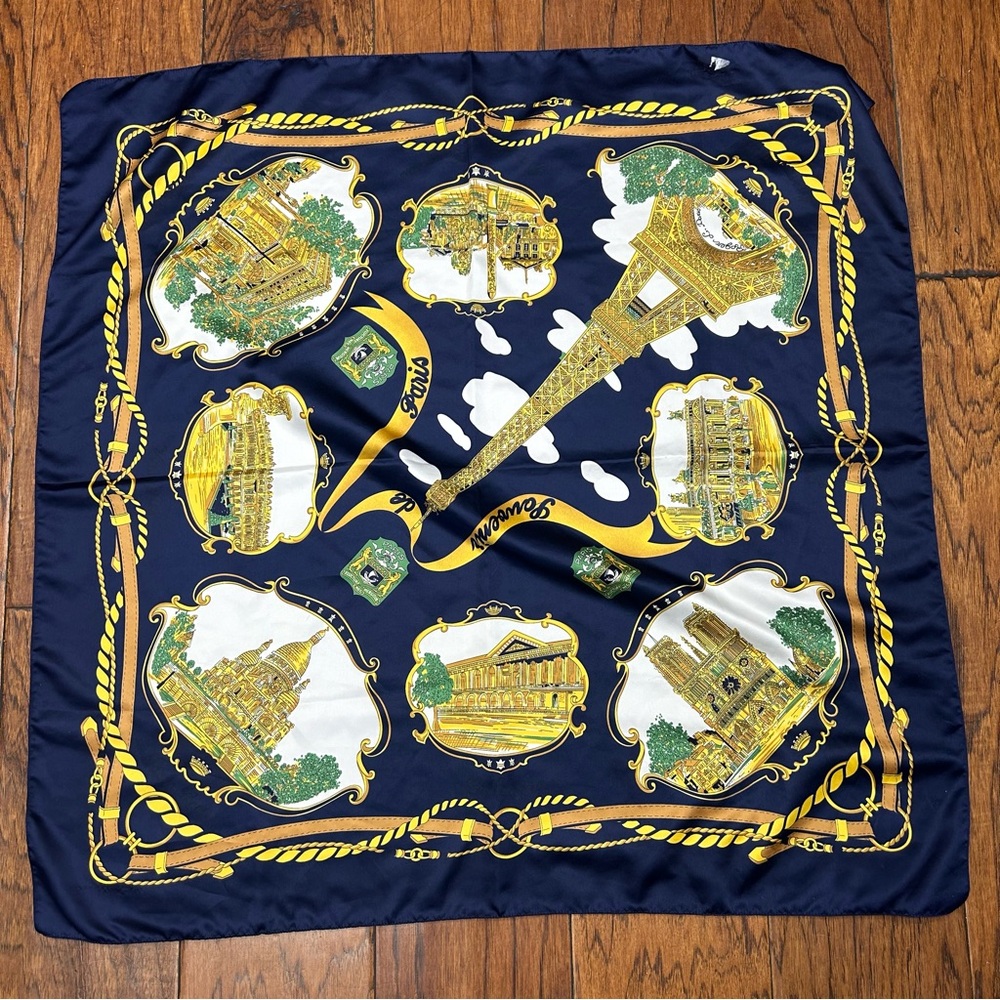 Roger L. Paris satin foulard travel scarf‎ 90x90